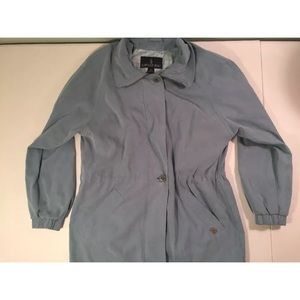 LONDON FOG Vtg Teal Button Up Lined Jacket Coat